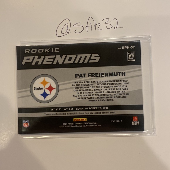 Pat Freiermuth Rookie Patch - Picture 2 of 2